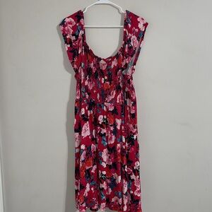 Torrid super soft floral smocked bodice dress 4x